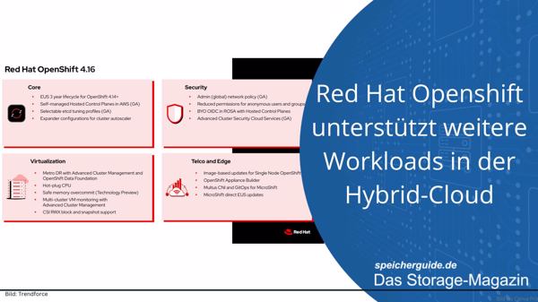 Red Hat Openshift unterstützt weitere Workloads in der Hybrid-Cloud